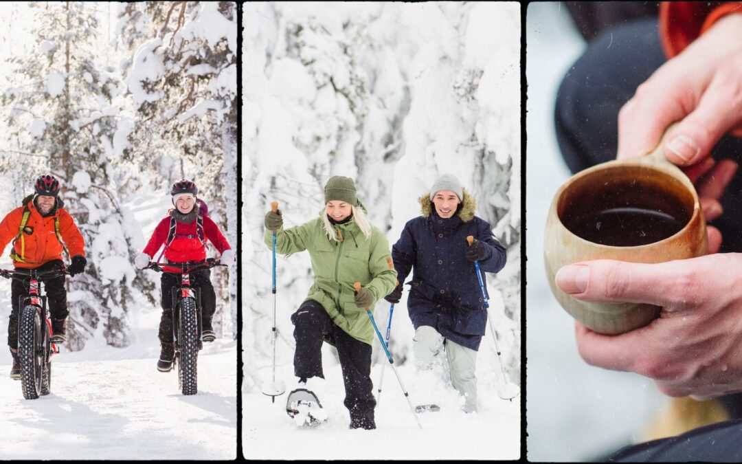 eBike to Snowshoeing in Pyhä Lapland